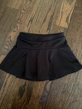 Varsity Black Skater Skirt